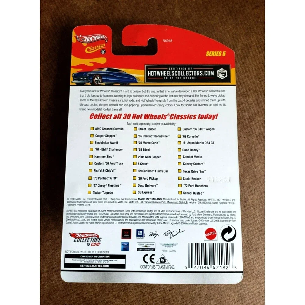 2009 Hot Wheels COPPER STOPPER Spectraflame Dark Blue CLASSICS SERIES 5 #2/30 RL